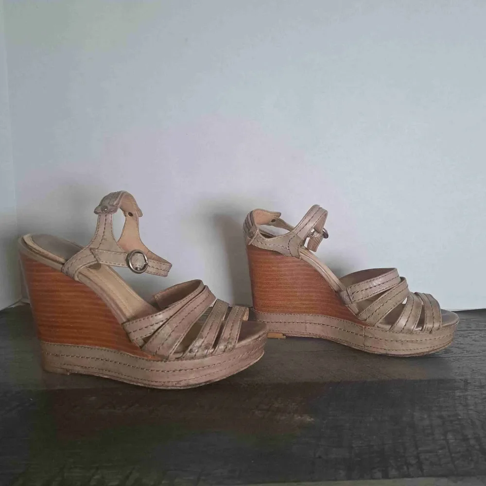 Frye beige strappy